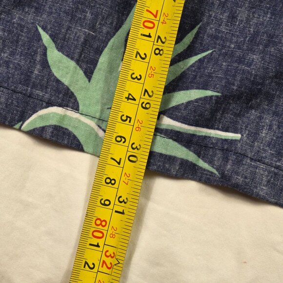 Reyn Spooner Mens Size XL Blue Green Tropical Print Short Sleeve Button Shirt - Picture 9 of 9